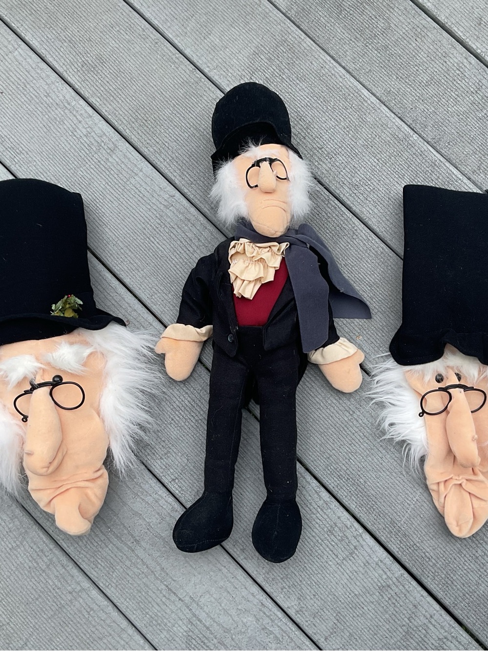 3 VTG. SCROOGE Plush dolls Carousel by Guy 1980’s Christmas